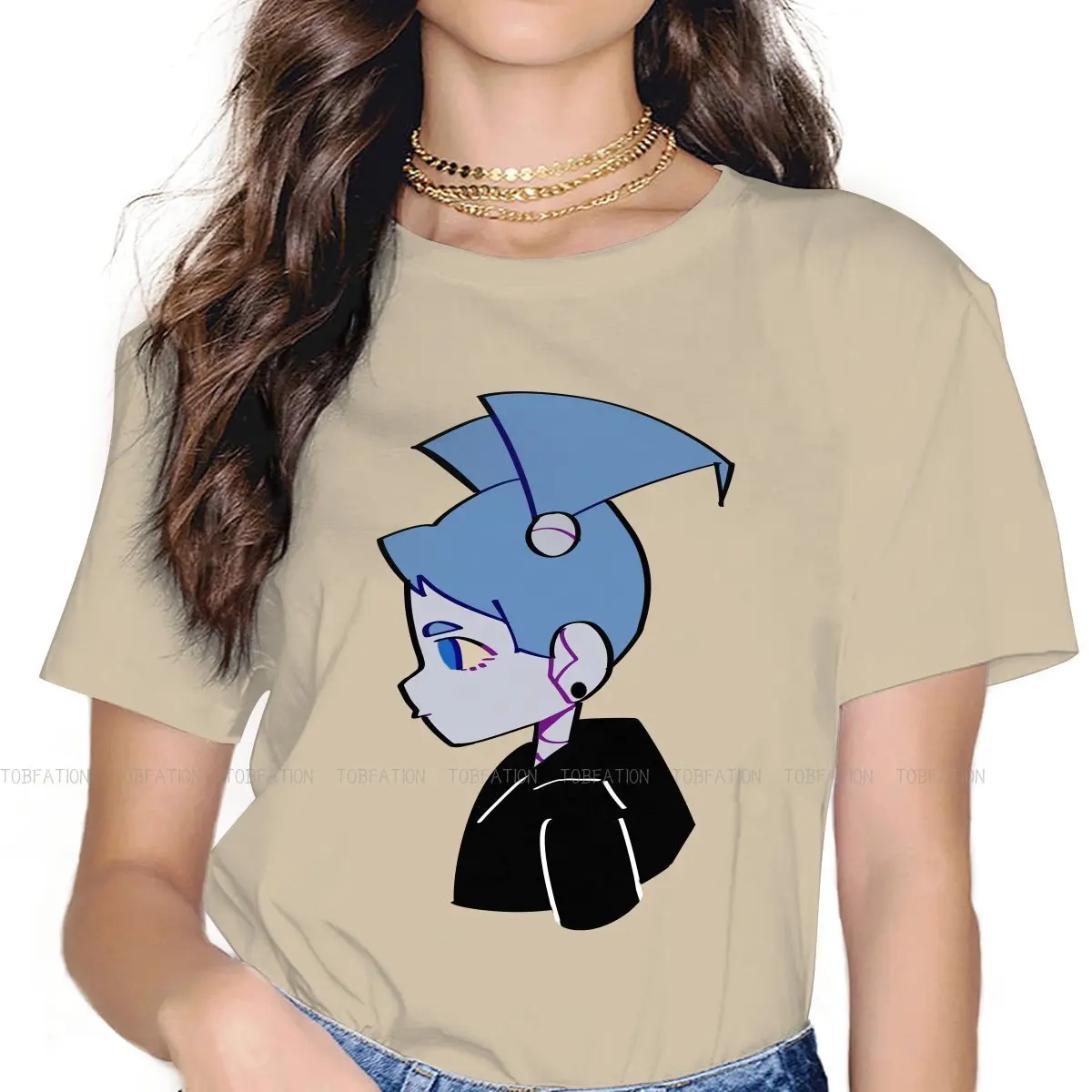 

My Life as a Teenage Robot TShirt For Girls Tops Cute Lady T Shirt 5XL Soft Print Loose