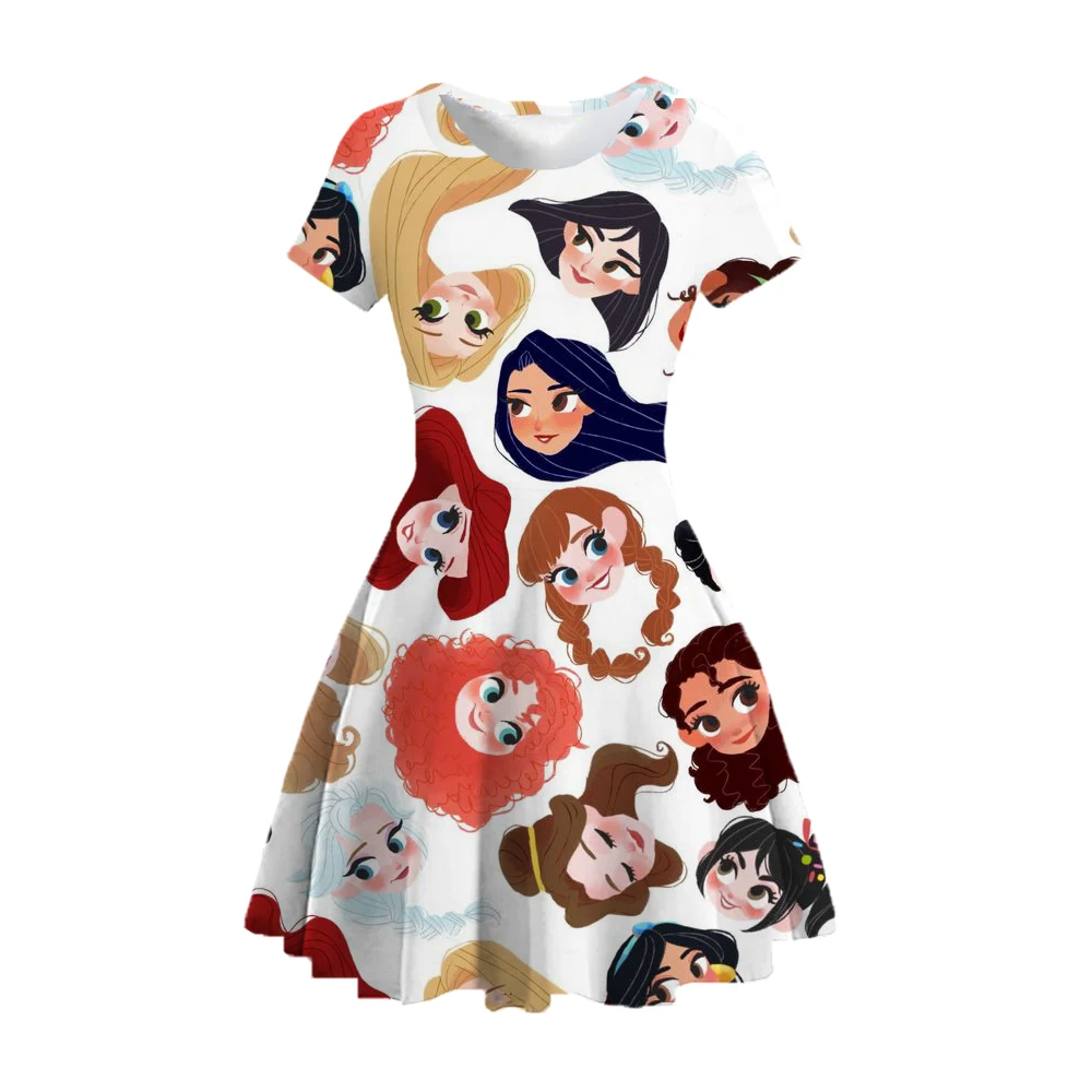 

Платье Анна, Эльза, ночная рубашка для девочек, одежда, Мультяшные пижамы, Детская одежда, пижама с коротким рукавом, платье, Детская семейна...