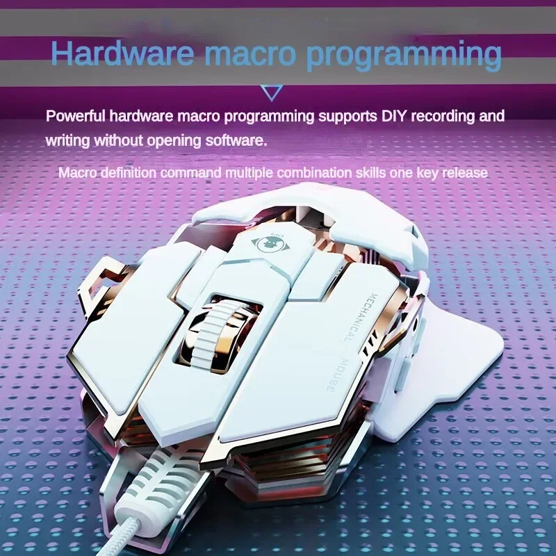 EWEADN X JIMITU G5 Проводная игровая мышь Металлическая механическая геймерская