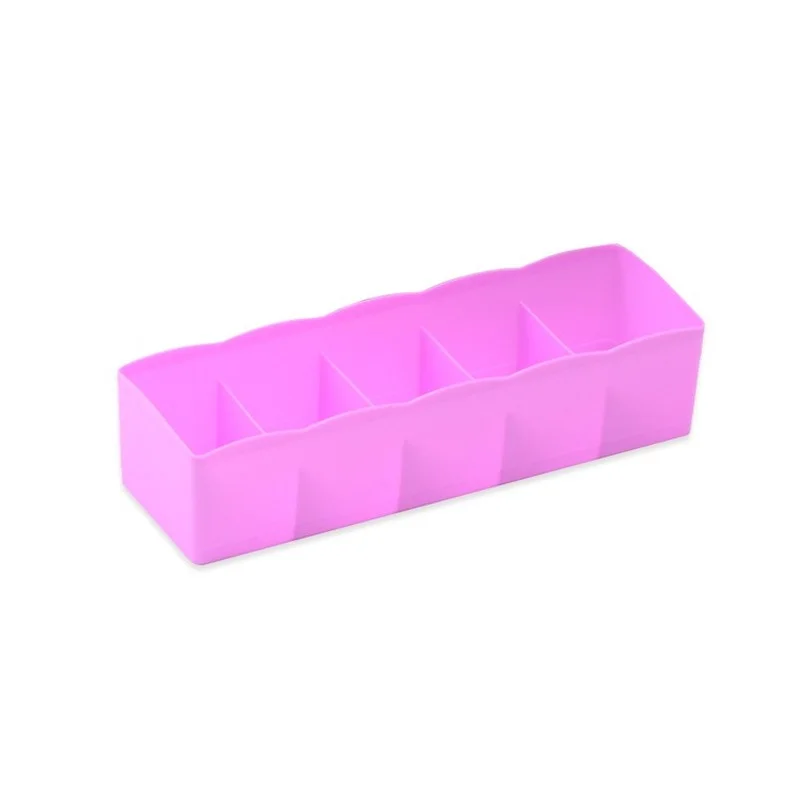 

Sock Storage Box Underwear Organizer Closet Organizer Drawer Socks Shorts Bra Storage Boxs 5 Grids Cosmetic Storage Box