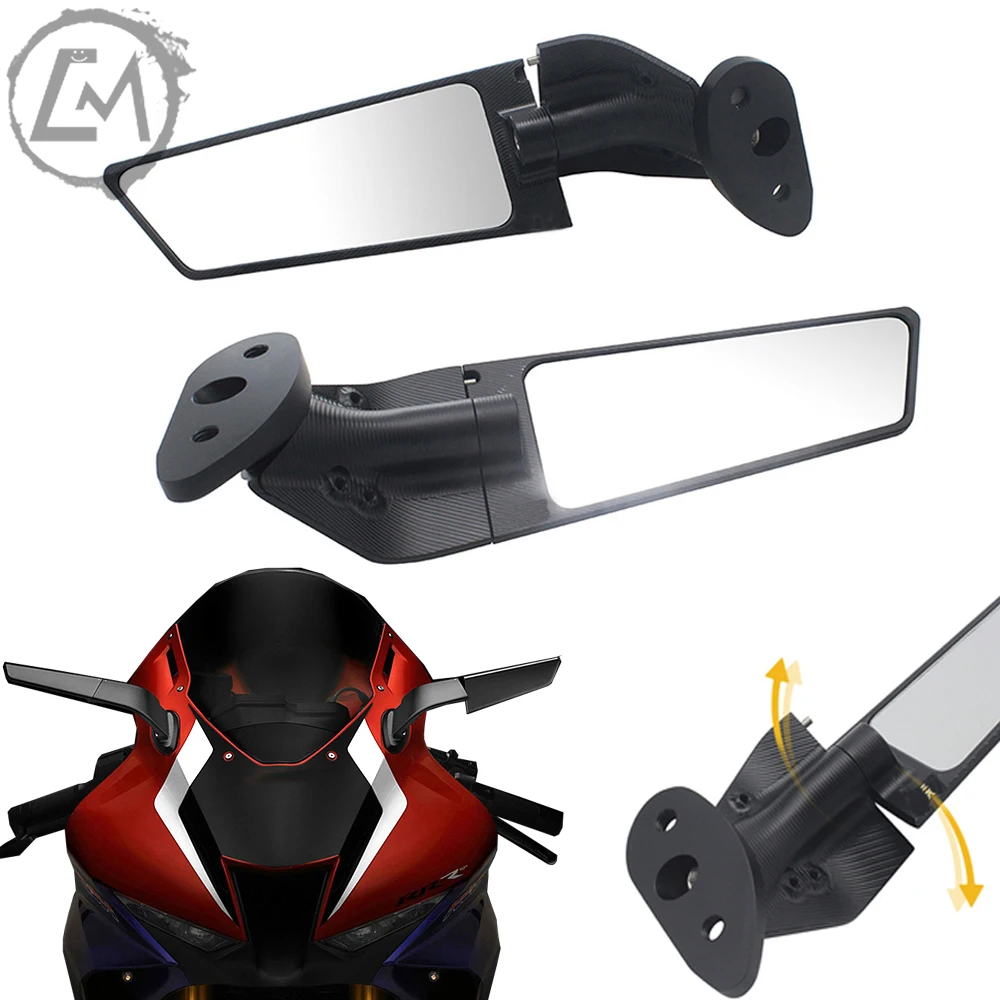 

Мотоциклетное боковое зеркало заднего вида, модифицированное ветровое крыло с регулируемым вращением, подходит для HONDA CBR600, CBR1000, CBR650 CBR250R