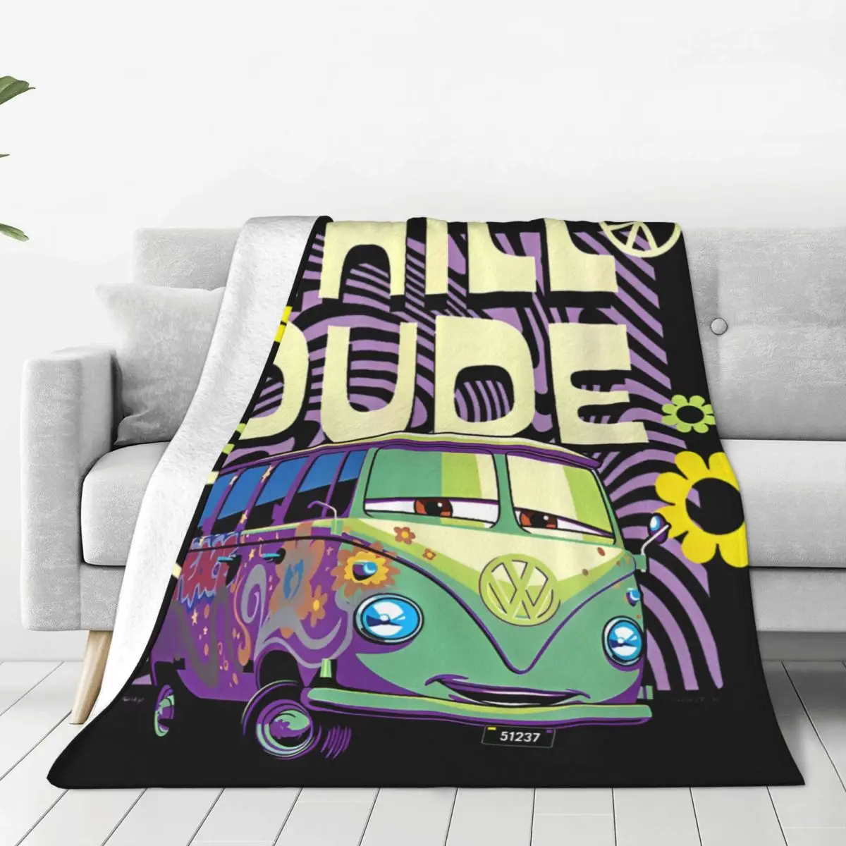 Супер мягкие одеяла для путешествий и офиса McQueen Cars Filmore Chill Dude фланелевое