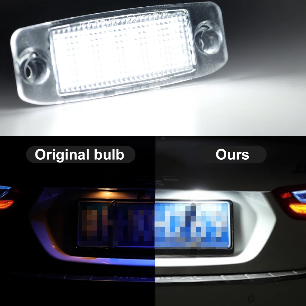 Светодиодные лампы 18SMD для подсветки номерного знака Hyundai Sonata YF GF лампа Canbus 6000K 10MY