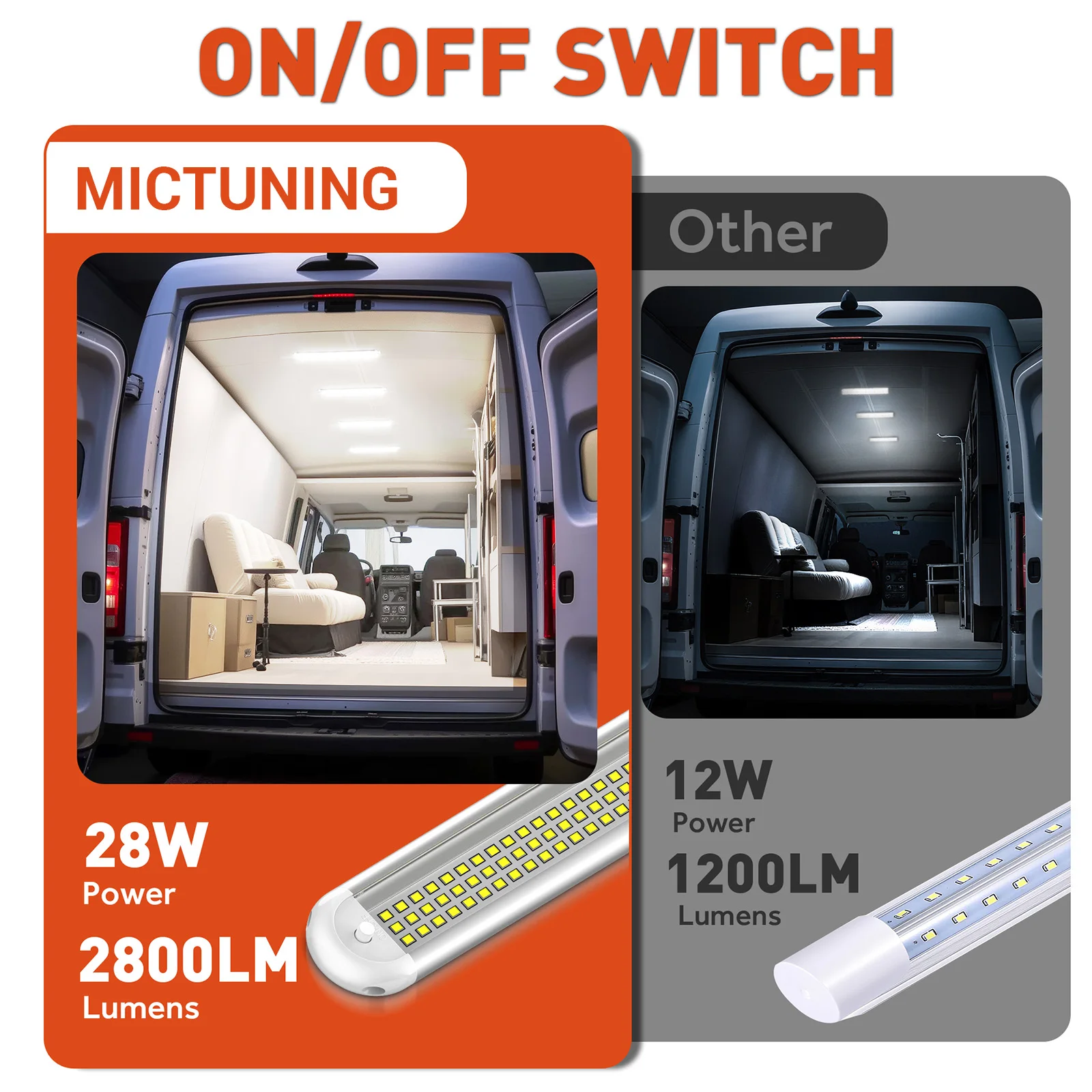 MICTUNING 4 шт. 12 В-58 В 28 Вт светодиодная внутренняя панель 120 светодиодная лента багажника лампа для прицепа автомобиля RV фургон грузовик грузовик кемпер караван (art.: 3920d2b8d529e) - 3920d2b8d529e
