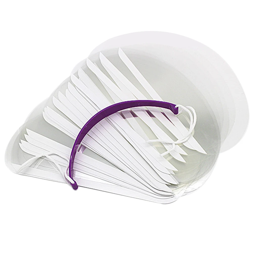 

50Pcs/Set Disposable Transparent Plastic Face Shield Hair Salon Hairspray Masks Cutting Coloring Face Protecting Barber Supplies