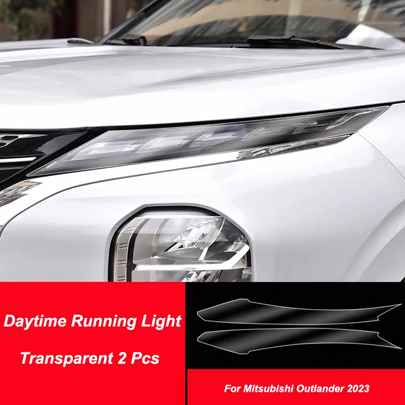 

Для Mitsubishi Outlander 2022 2023, головка, фонарь для дневного света, фонарь с черным оттенком, прозрачная пленка для лампы, защитная наклейка