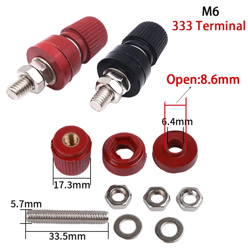 1 пара медных M6 333 колонны банановые клеммы 6 мм резьбовые инверторы сварные
