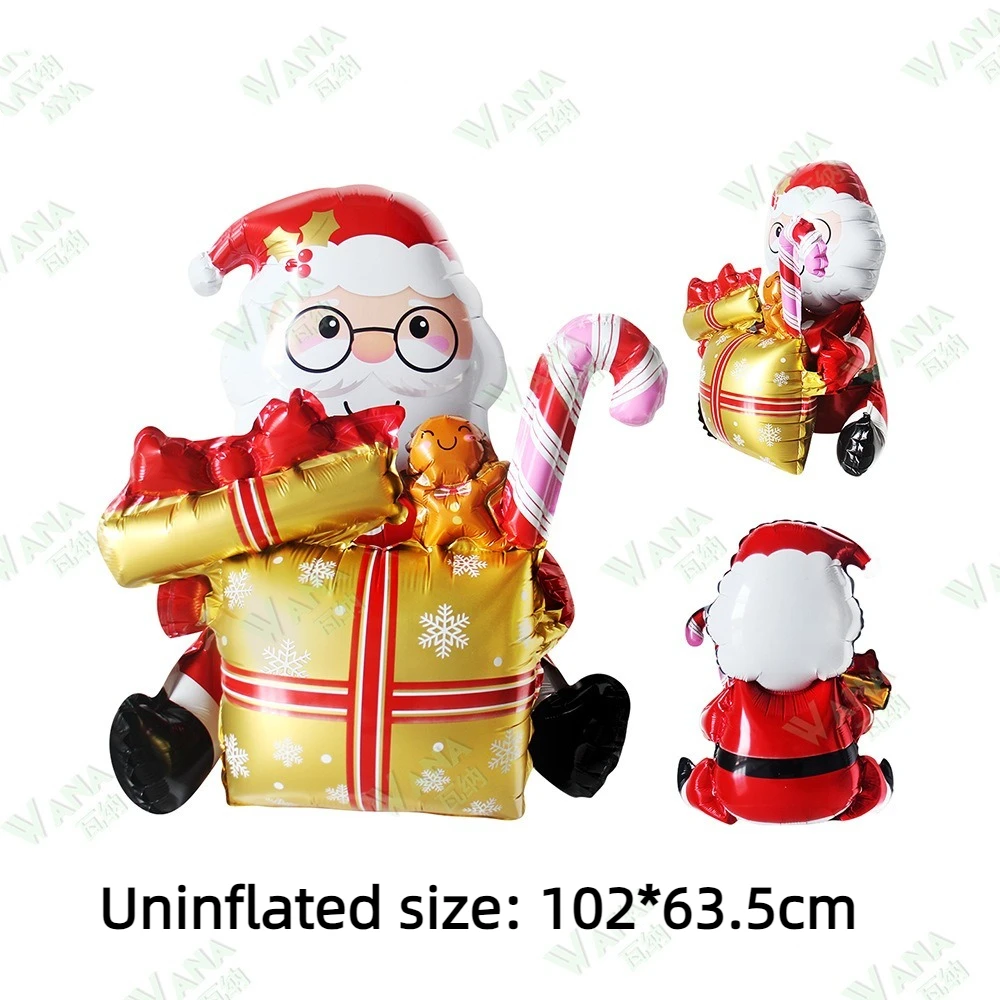 

Фольгированный шар Санта Клаус 3D