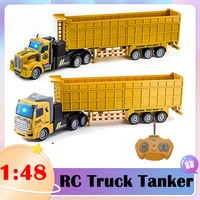 148 rc truck car 27mhz 35cm radio remote control car with light semi trailer cargo simulation truck model big truck dump dumper