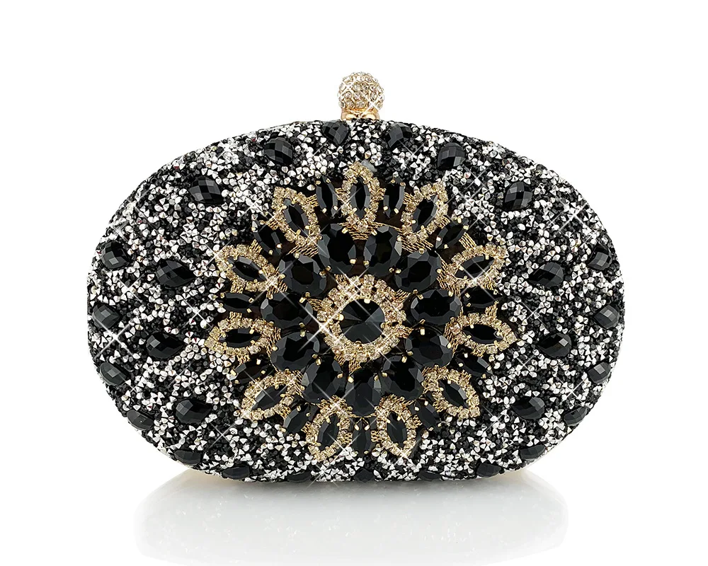 

Women's New Fashion Sunflower Rhinestone Bag Drill Buckle Shiny Party Evening Wear All-Match Hand Holding Clutch Bag