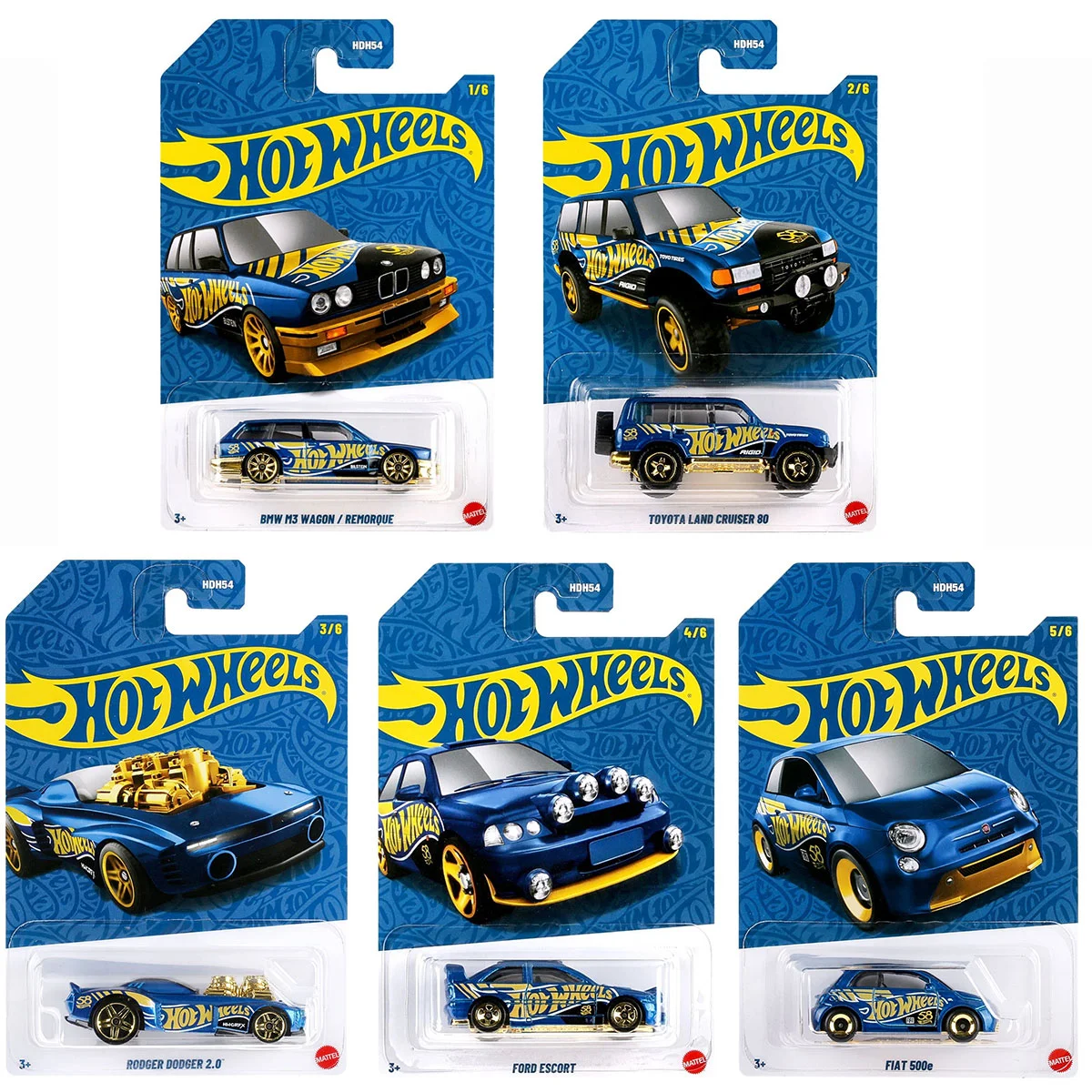 Фото HDH54 HOT WHEELS 1:64 M3 Rodger Dodger Ford Fiat, литая под давлением модель автомобиля из сплава, детские игрушки и подарки №1