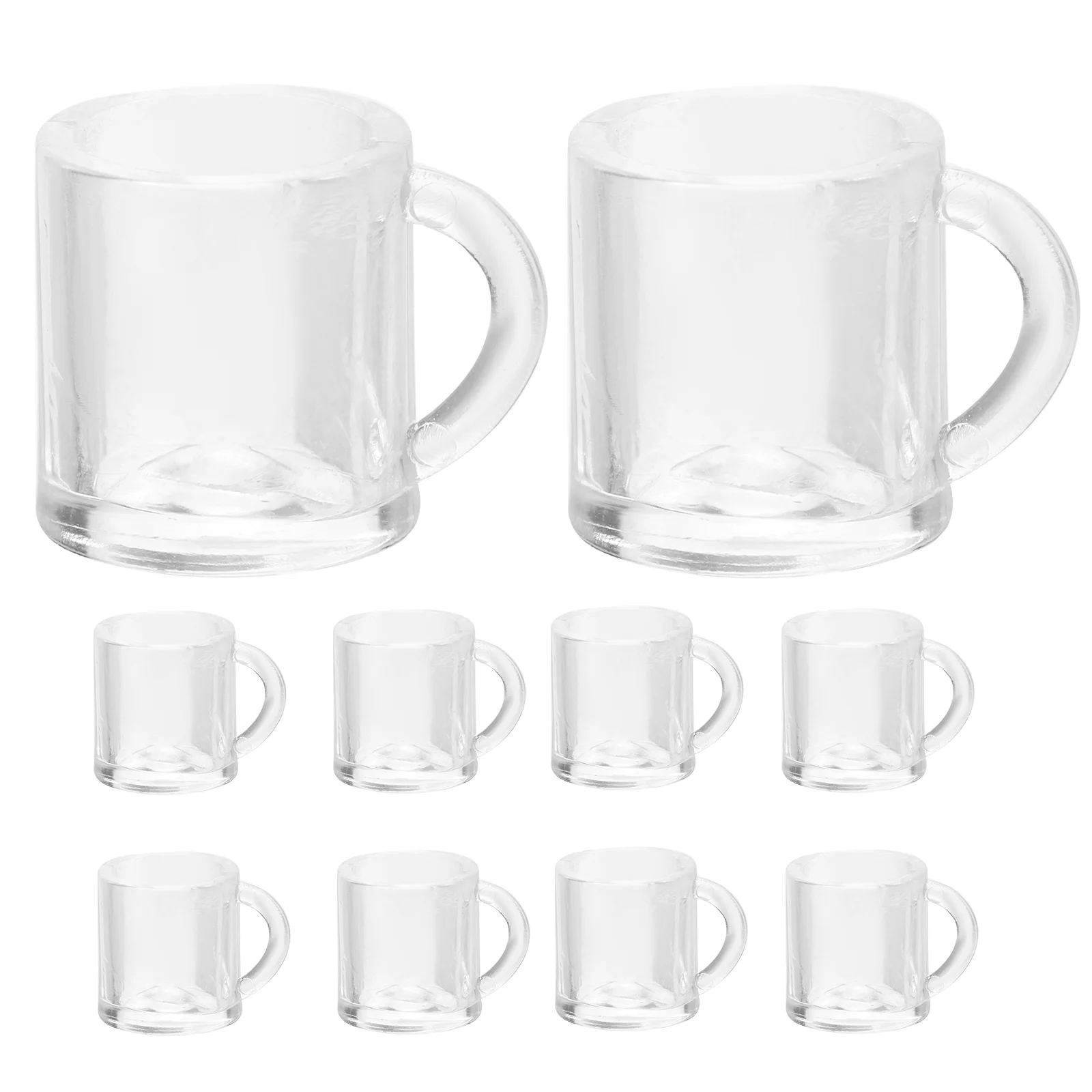 

10 Pcs Decked Accessories Tiny Stuff Miniature Items 1.4x1cm Water Cup House Abs