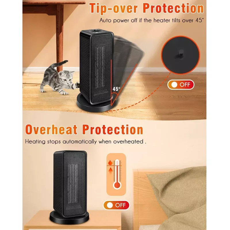 

Электрический нагреватель ATWFS, домашний нагреватель с регулятором напряжения, 220 В, 600 Вт/1200 Вт