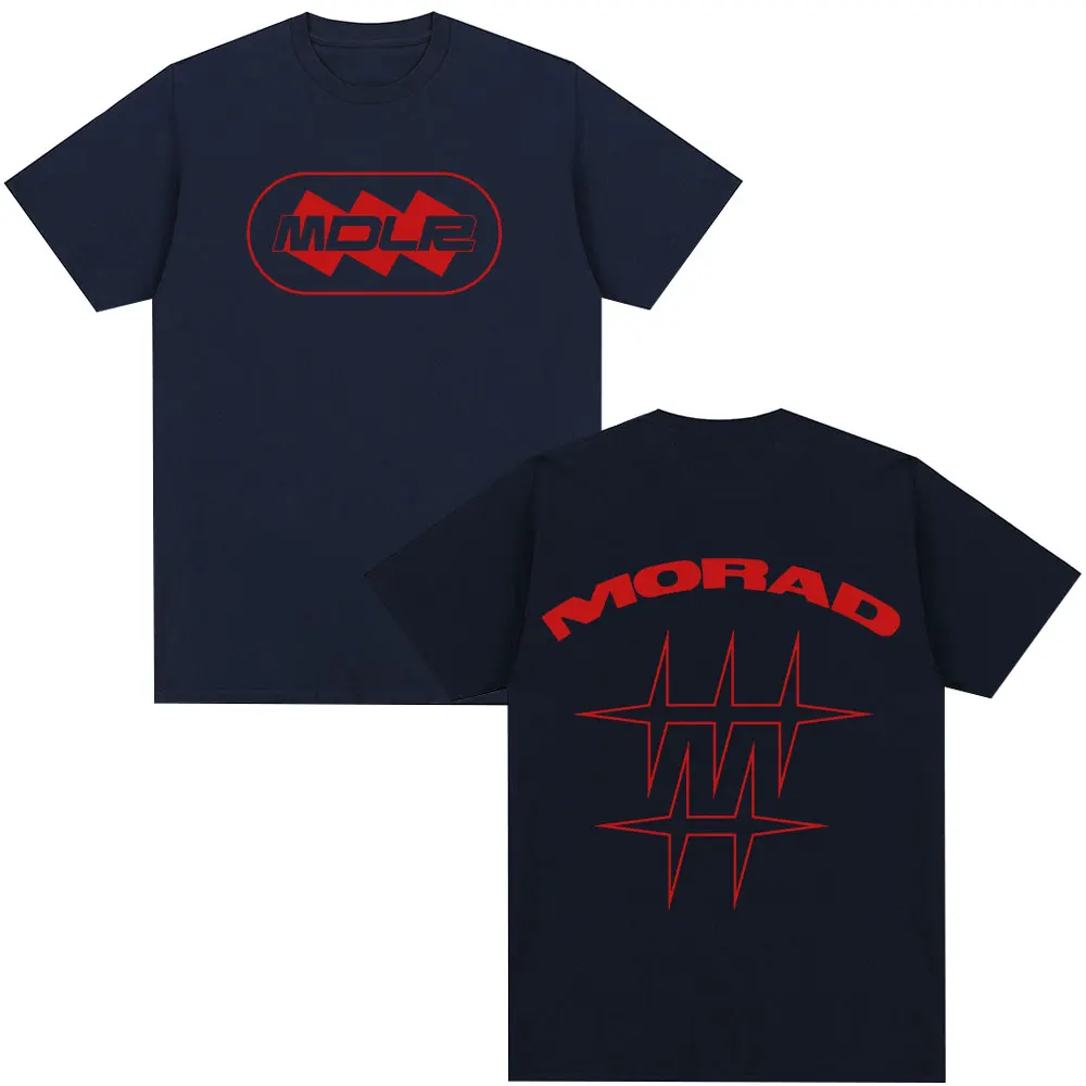 Фото Рэпер Morad MDLR Merch футболка модные уличные футболки в стиле хип-хоп с короткими рукавами мужские и женские летние хлопковые повседневные футболки уличная одежда №3