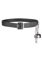 silver buckle chain link mini headphone bag ladies belts adjustable rock punk decorative accessories for women dress jeans