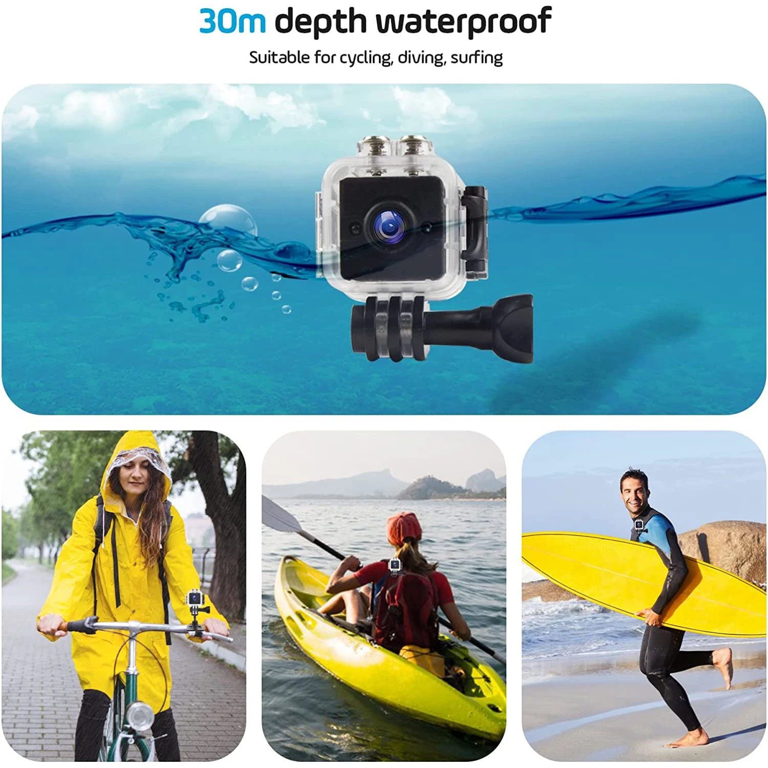 Беспроводная экшн-камера с ночным видением Wi-Fi 1080P