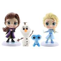 4pcsset disney frozen princess elsa anna olaf action figure toys cartoon collection model figures dolls for kids gift