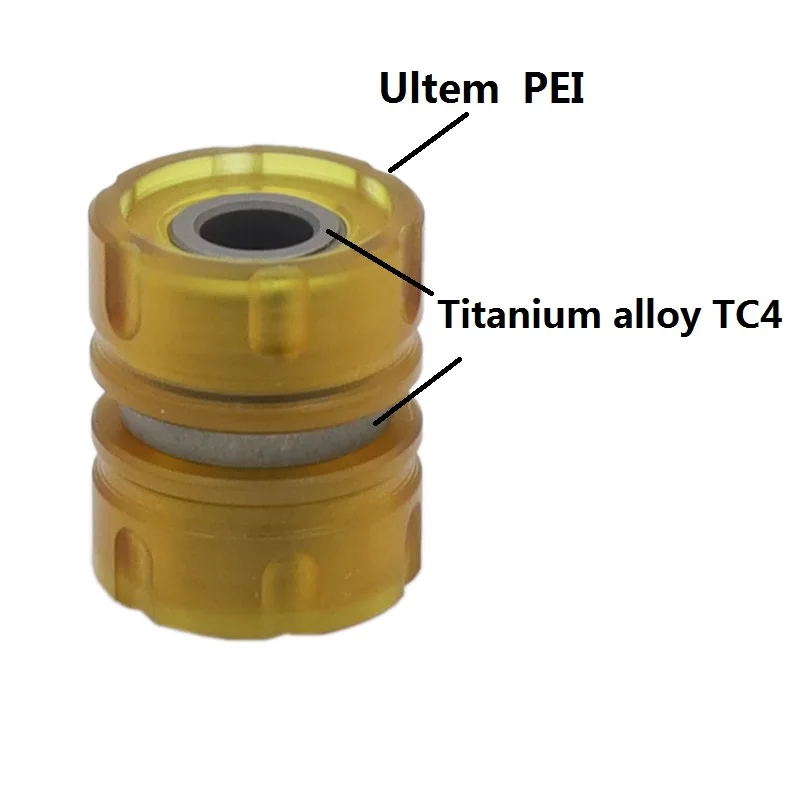 

Ultem PEI титановый сплав TC4, 3 в 1, мини-подвеска-нож, прозрачный янтарный цвет, подвеска-ключ-фонарик, сумка, пряжка для инструмента EDC