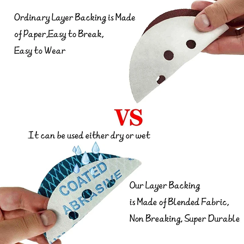 70 шт. орбитальная шлифовальная бумага наждачная 5 дюймов 8 отверстий шлифовальный