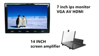 7 inch ips monitor with free screen amplifier magnifier vga hdmi av