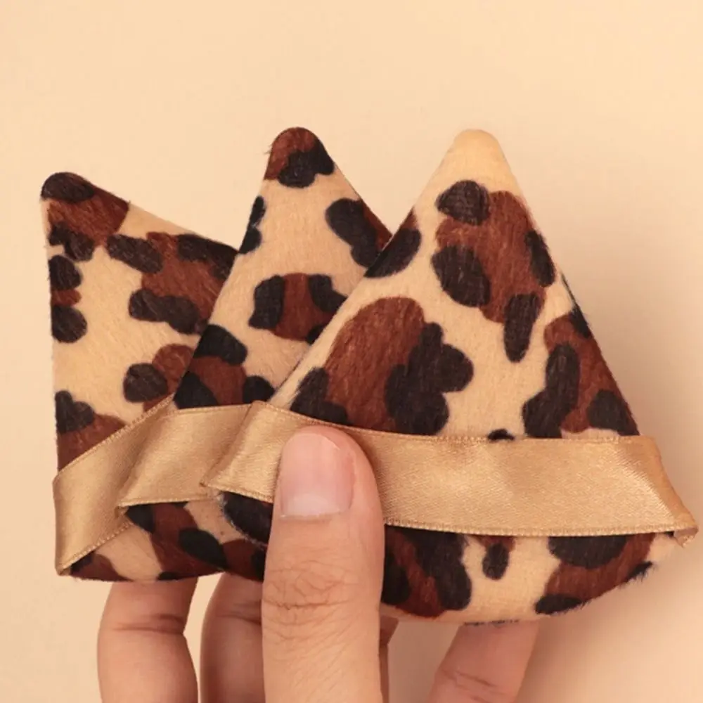 

6Pcs New Air Cushion Velvet Sponge Makeup Facial Makeup Cosmetic Puff Soft Cotton Puff Triangle Leopard Puff Powder Puff