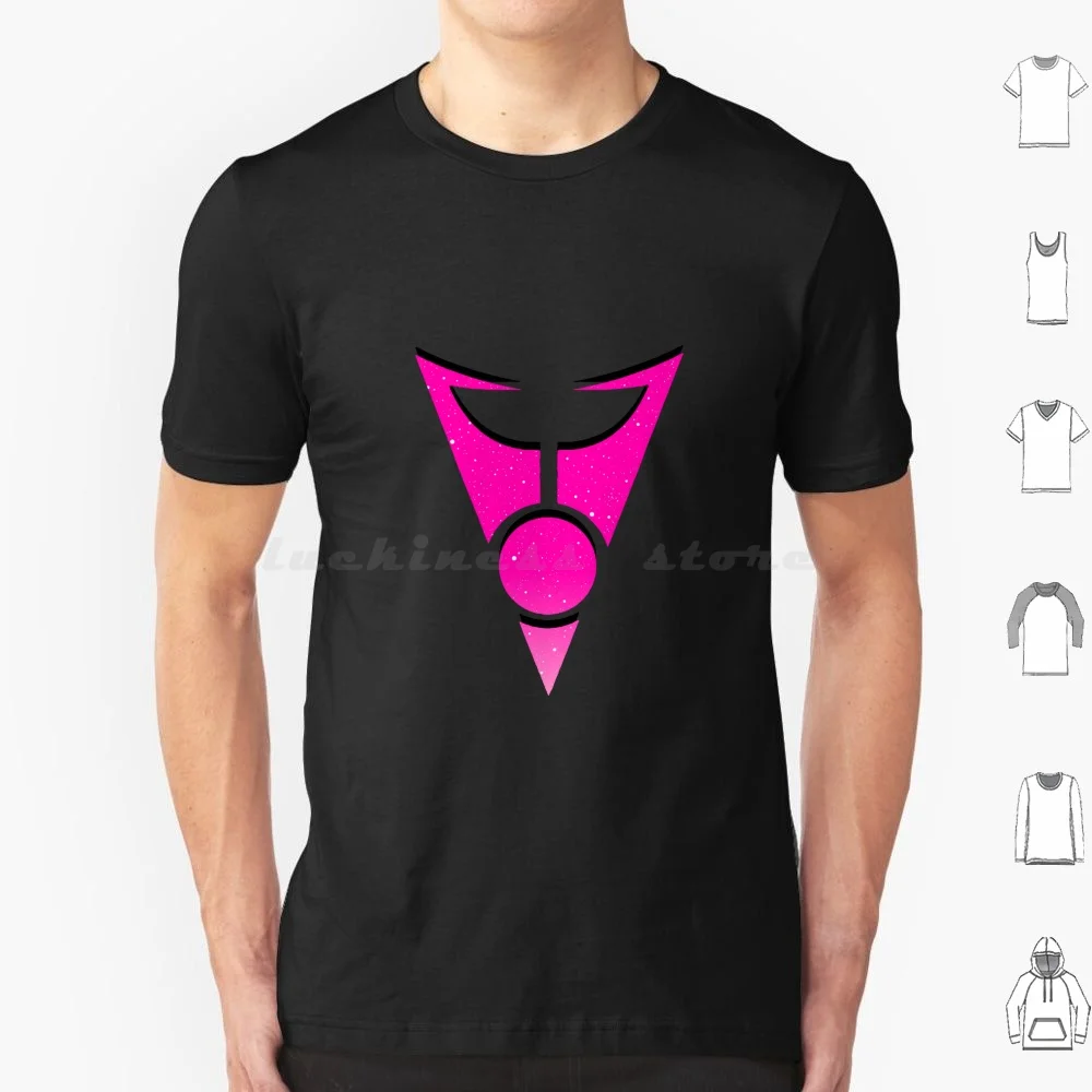 Фото Розовый логотип Irken [ Invader Zim] Футболка для мужчин, женщин и детей 6xl Invader Zim Irken Symbol Fan Art №1