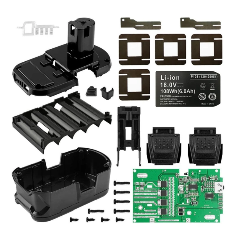 

10X18650 Li-Ion Battery Plastic Case Opladen Bescherming Circuit Board Pcb Box for Ryobi 18V P118 BPL-1815 1820G Een +