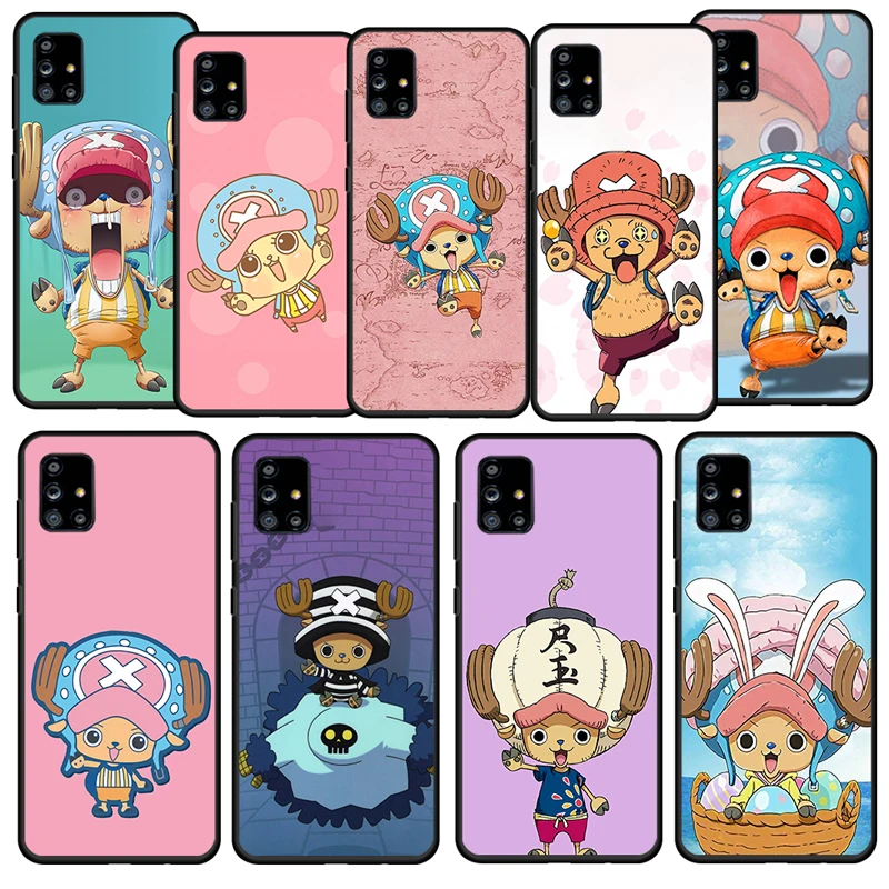 

One Piece Chopper Cute For Samsung Galaxy A52S A72 A71 A52 A51 A12 A32 A21S 4G 5G Fundas Soft Black Phone Case Cover Capa Coque