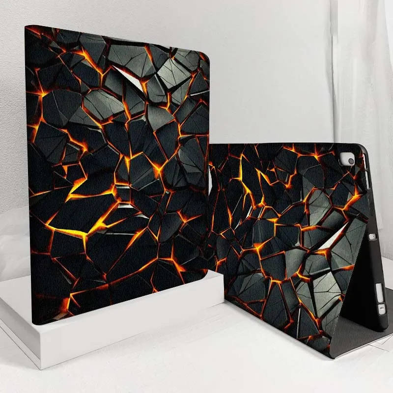 Фото Чехол для планшета Art Lava Cracked Fire Glow для Samsung Galaxy Tab S11 S10 S9 S8 S7 S6 A11 A9 A8 A7 10,5 10,4 Lite FE Plus Inch №1