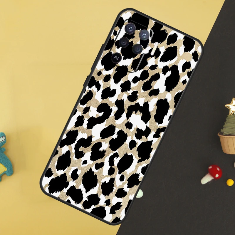 Леопардовый принт для OPPO A57S A53S A54S A98 A78 A58 A79 A15 A17 A77 A16 A76 A96 A52 A72 A5 A9 A94 A74 чехол