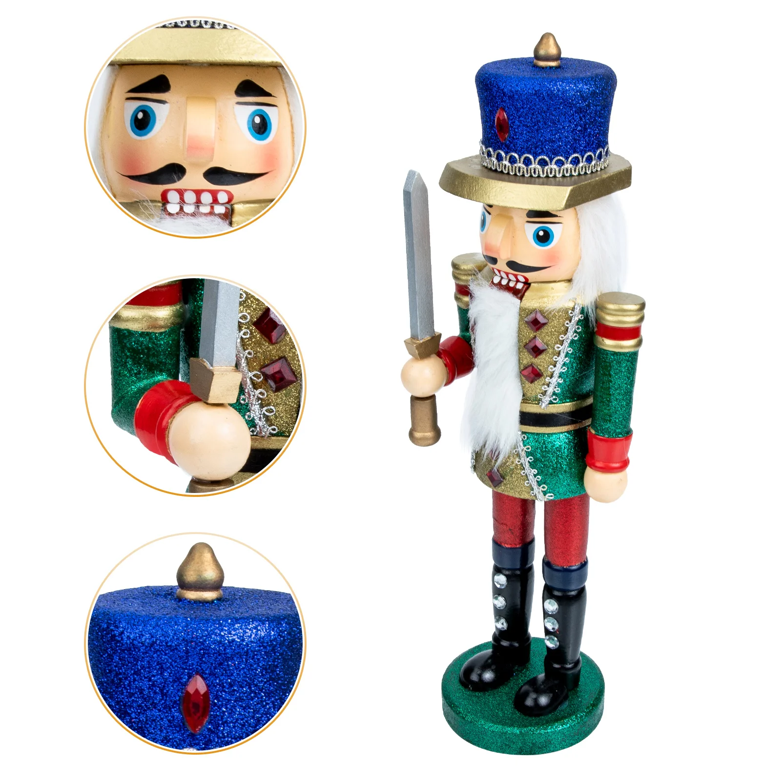 

Wood Craft Nutcracker Soldier Light House Decorations Home Nutcrackers For Xmas Wooden figure