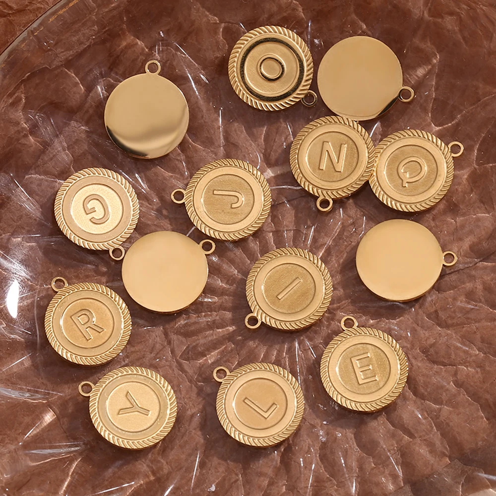 Классические Полосатые Круглые Подвески MamacitaSlay с 26 инициальными буквами новинка