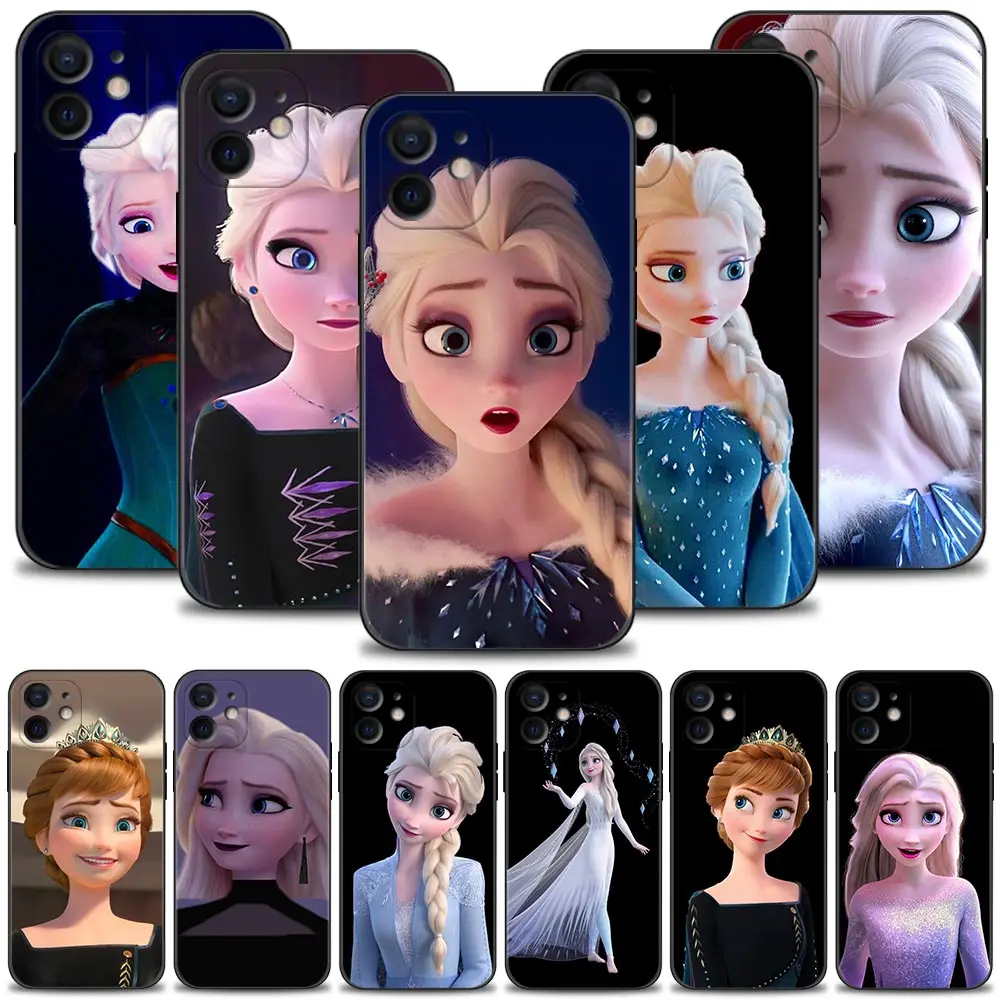 

Phone Case For Apple iPhone 13 12 11 Pro Max Mini XS XR X 7 8 6 6S Plus 5 5S SE Cover Silicone Shell Wear A Crown Princess Elsa