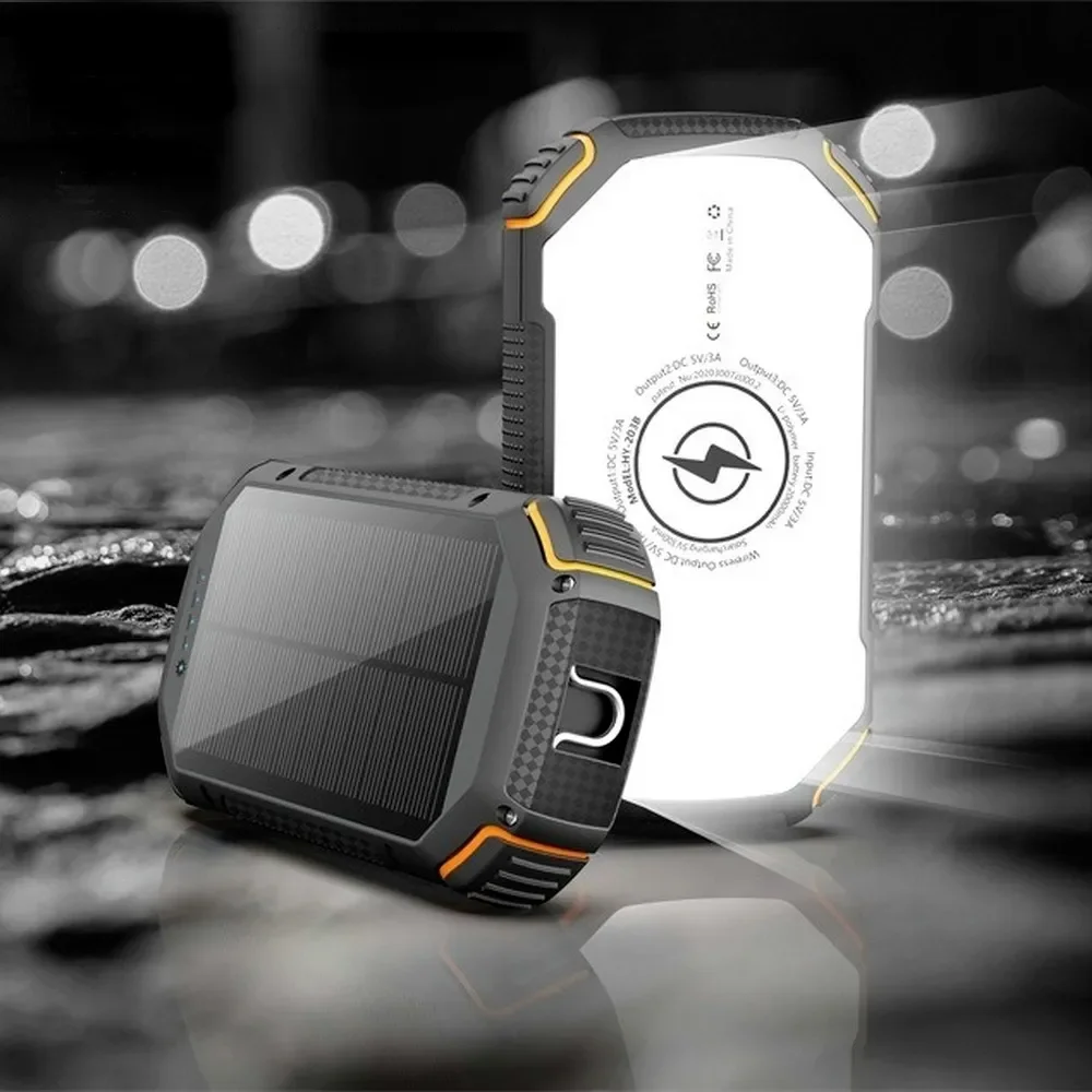 

Solar Cell Phone Power Bank 50000mAh Fast Charger Portable with External Battery for iPhone xiaomi Samsung Huawei Phone
