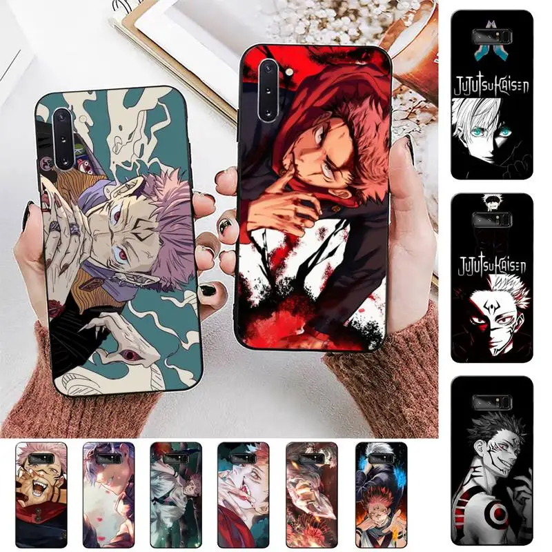 

Cute Cartoon Jujutsu Kaisen Phone Case For Samsung Note 8 9 10 20 pro plus lite M 10 11 20 30 21 31 51 A 21 22 42 02 03