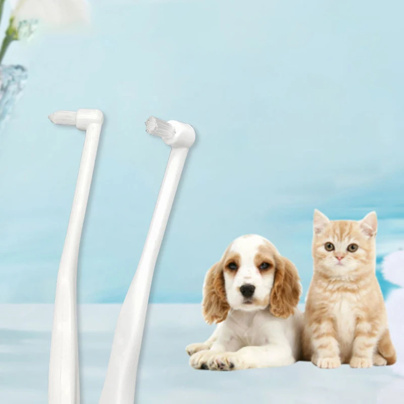 

Lovely Dog Toothbrush Burrs-free Pet Toothbrush Cat Dental Cleaning Toothbrush