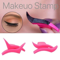2pcs eyeliner template stamp mold easy to wear liquid eye liner black wing shape cosmetic eyeliner stamp tool