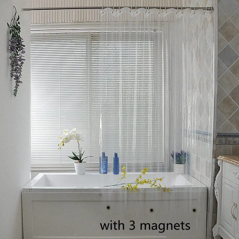 

Прозрачная душевая штора PEVA