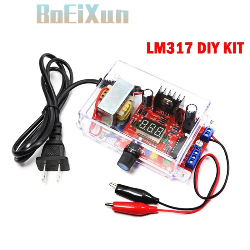 

DIY Kit LM317 Adjustable Regulated Voltage 220V to 1.25V-12.5V Step-down Power Supply Module PCB Board Electronic kits