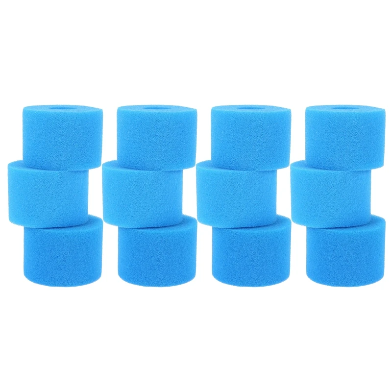 

Retail 12PCS For Intex Pure Spa Reusable/Washable Foam Hot Tub Filter Cartridge S1 Type