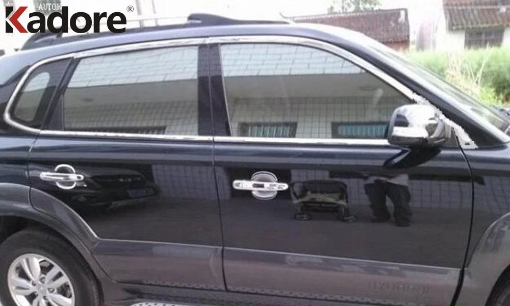 Накладки на пороги оконной рамы для Hyundai Tucson 2004 2005 2006 2007 2008 2009 литые полоски из