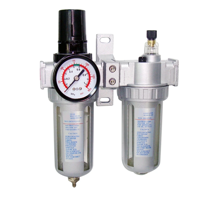 

SFC200 1/4Inch Air Compressor Oil Water Separator Air Pressure Filter Gauge Pneumatic Regulator Connection Parts