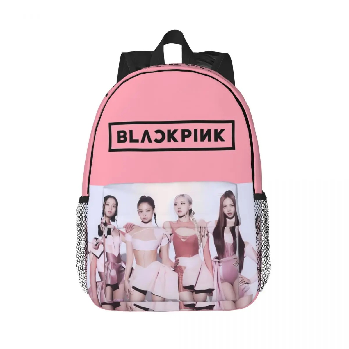 Легкая повседневная школьная сумка Love Pink с черным принтом для школы улицы