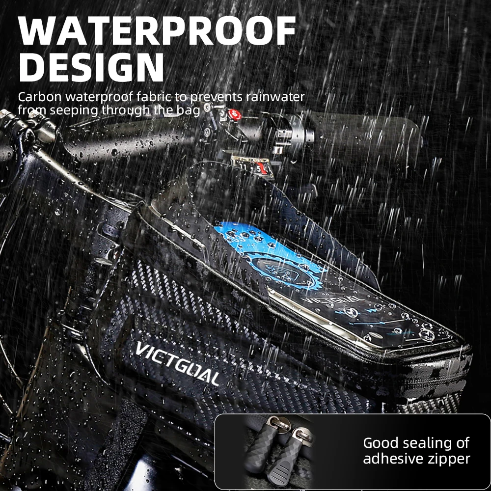 Велосипедная сумка VICTGOAL водонепроницаемая верхняя и передняя рамы для