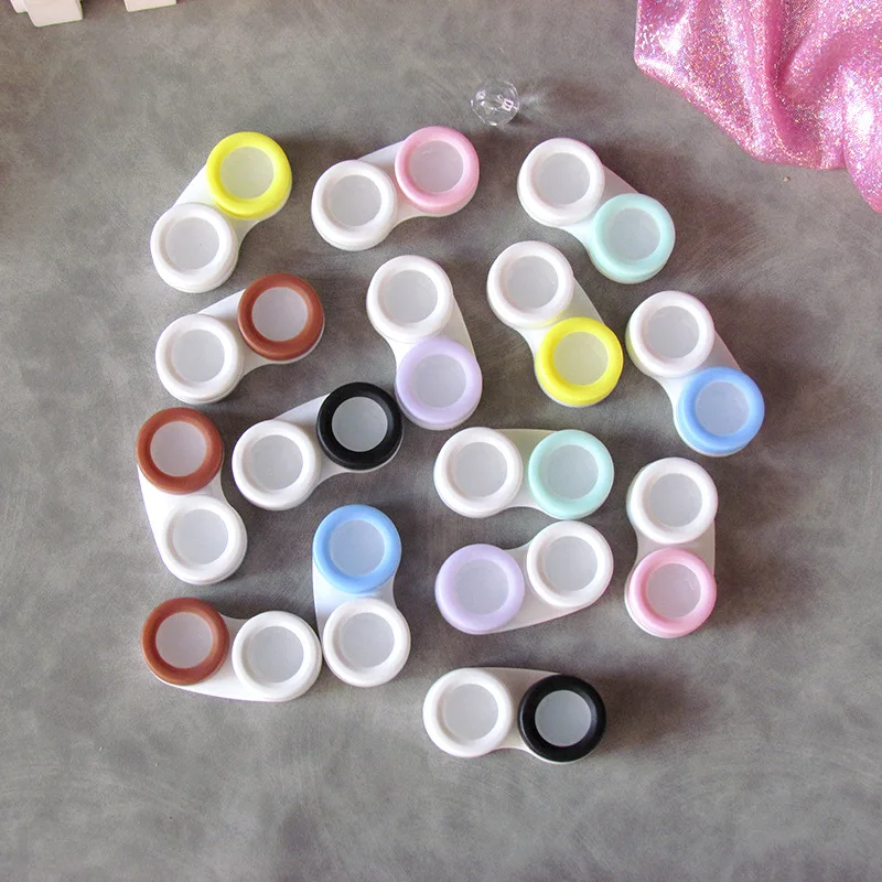 

10pcs Glasses Cosmetic Contact Lens Box Portable Lens Case Container Box Eye Care Box Cosmetic Travel Kit Holder Eyewear Bag