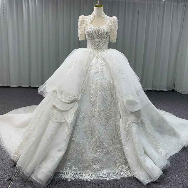 Gorgeous Dresses For Women 2023 Organza Ball Gown Sweetheart Wedding Dress Appliques Lace MN204 Vestidos De Novia 3
