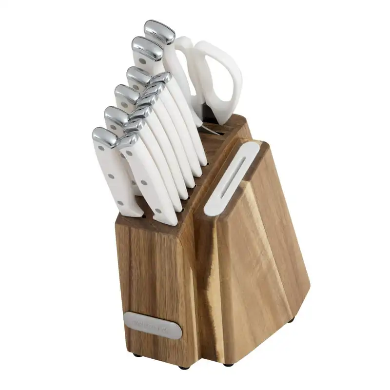 

Edgekeeper тройной заклепкой тонкий набор ножей из акации со встроенной точилкой 14 шт. белых кухонных аксессуаров
