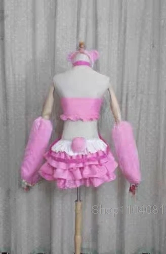 SUPER SONICO GRG Racing Queen Genus Gloomy Bear Косплей Костюм с носками Розовый парик и реквизитная