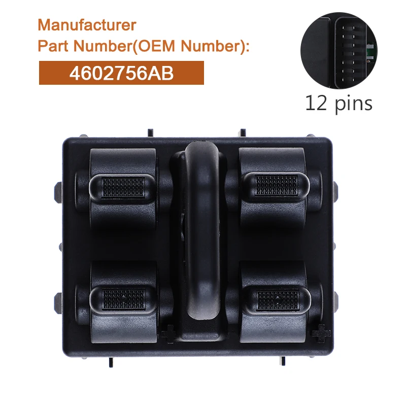 Новый оконный выключатель DWS569 4602756AB 12 контактов для 2007-2010 Jeep Wrangler Mopar