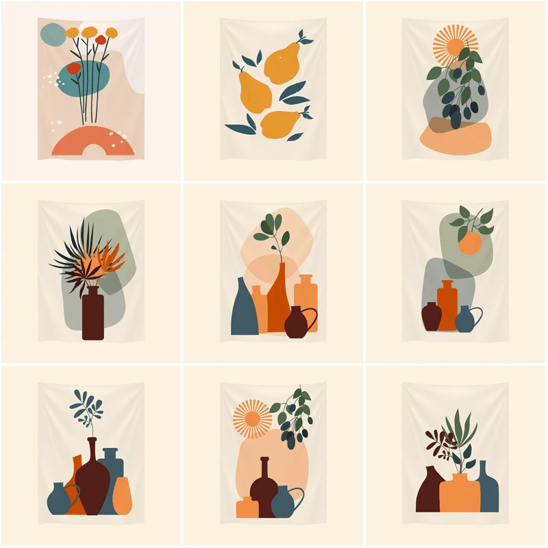 

Постельное белье с художественной росписью для общежития в простом стиле, абстрактная Геометрическая фигурка, гобелен, скатерть, Настенный...